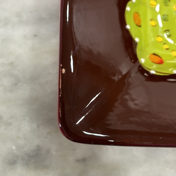 Laurie Gates "Rae" Floral 16" Large Glazed Ceramic Serving Platter - Picture 6 of 6